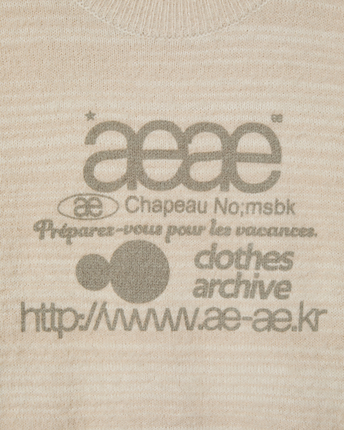 WEB LOGO CROP HAIRY KNIT [IVORY]