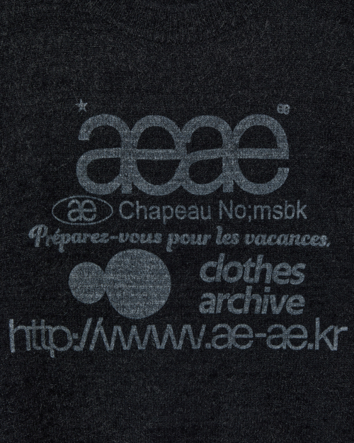 WEB LOGO HAIRY KNIT [BLACK]