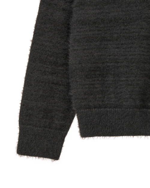 WEB LOGO HAIRY KNIT [CHARCOAL]