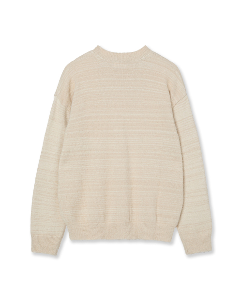 WEB LOGO HAIRY KNIT [IVORY]