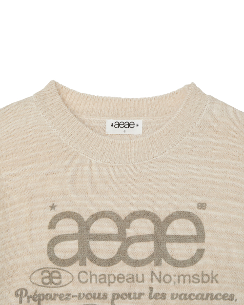 WEB LOGO HAIRY KNIT [IVORY]