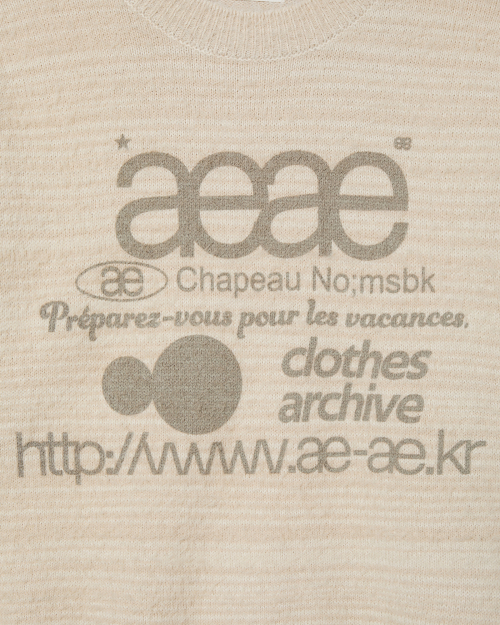 WEB LOGO HAIRY KNIT [IVORY]