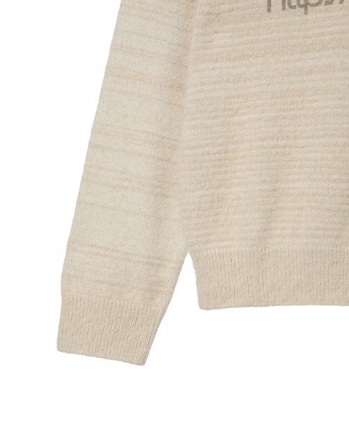 WEB LOGO HAIRY KNIT [IVORY]