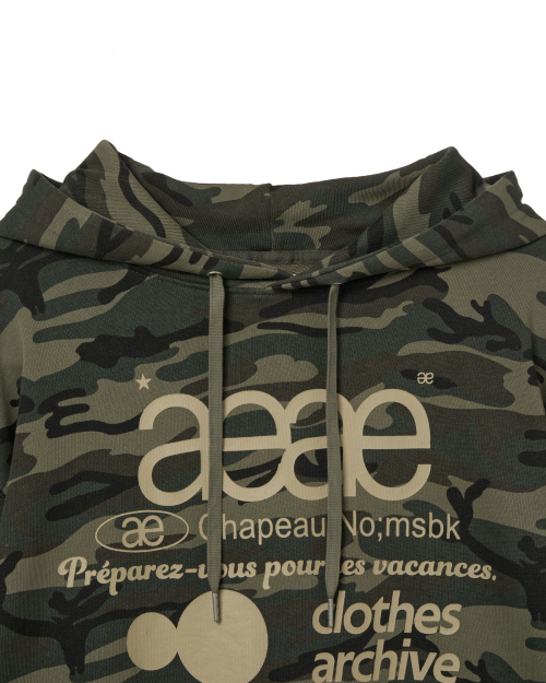 WEB LOGO LOOSED HOODIE [CAMO]