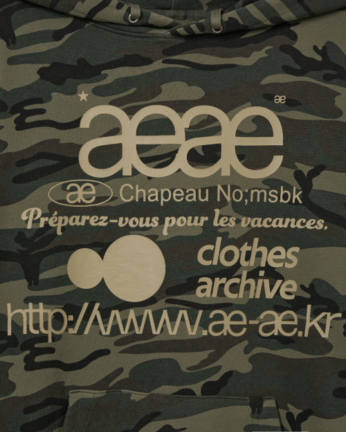 WEB LOGO LOOSED HOODIE [CAMO]