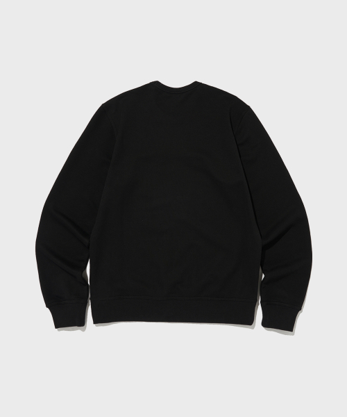 빅 스크립트 로고 크루넥 스웨트셔츠 Black