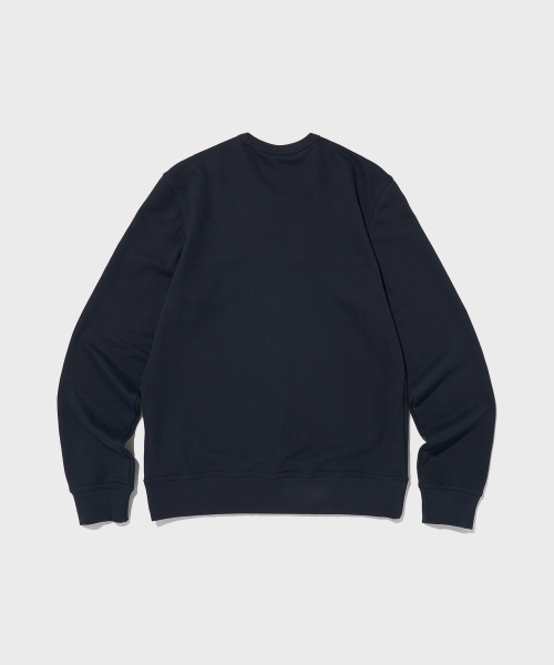 빅 스크립트 로고 크루넥 스웨트셔츠 Normal Navy