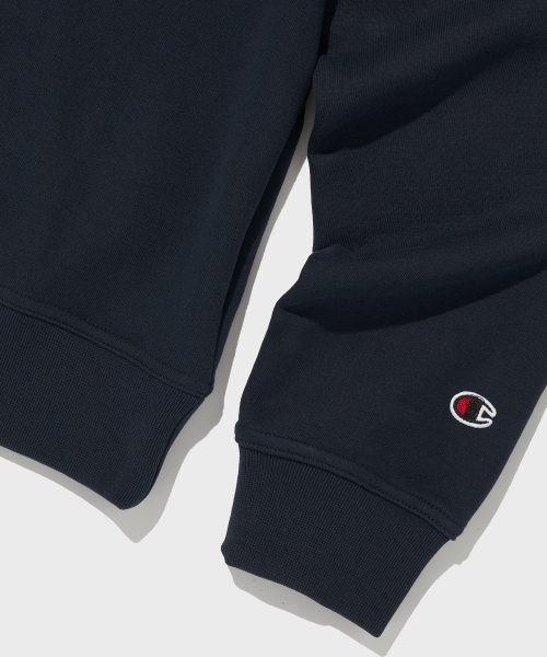 빅 스크립트 로고 크루넥 스웨트셔츠 Normal Navy