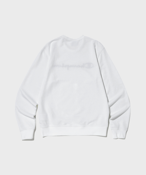 빅 스크립트 로고 크루넥 스웨트셔츠 White