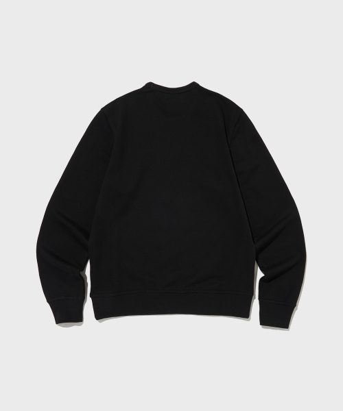 스몰 스크립트 로고 크루넥 스웨트셔츠 Black