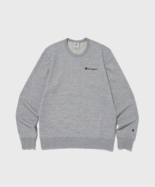 스몰 스크립트 로고 크루넥 스웨트셔츠 Normal Grey