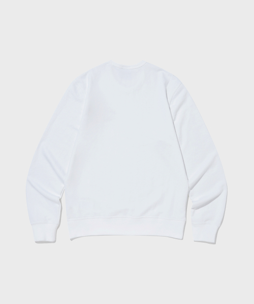 스몰 스크립트 로고 크루넥 스웨트셔츠 White