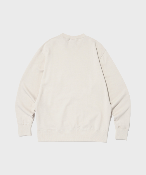뉴저지 CVC 크루넥 스웨트셔츠 Beige