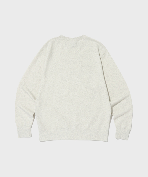 뉴저지 CVC 크루넥 스웨트셔츠 Cream