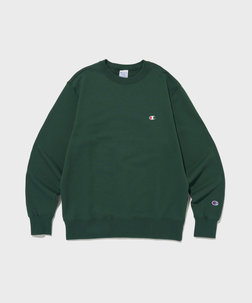 C로고 크루넥 스웨트셔츠 Dark Green