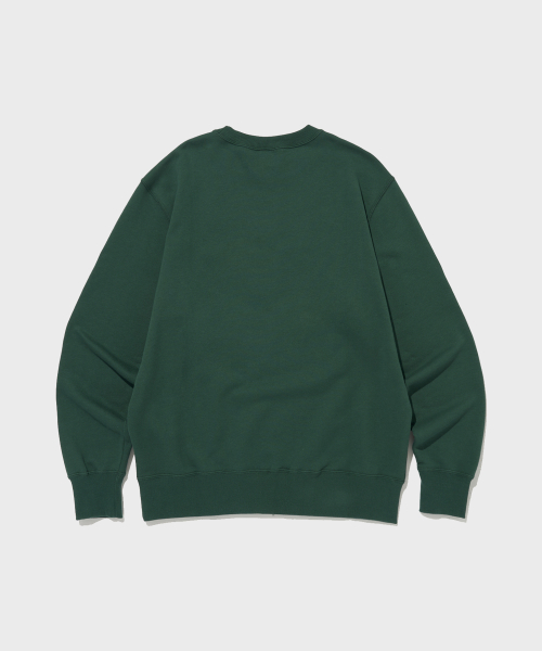 C로고 크루넥 스웨트셔츠 Dark Green
