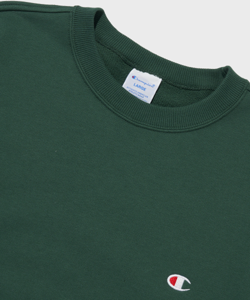 C로고 크루넥 스웨트셔츠 Dark Green