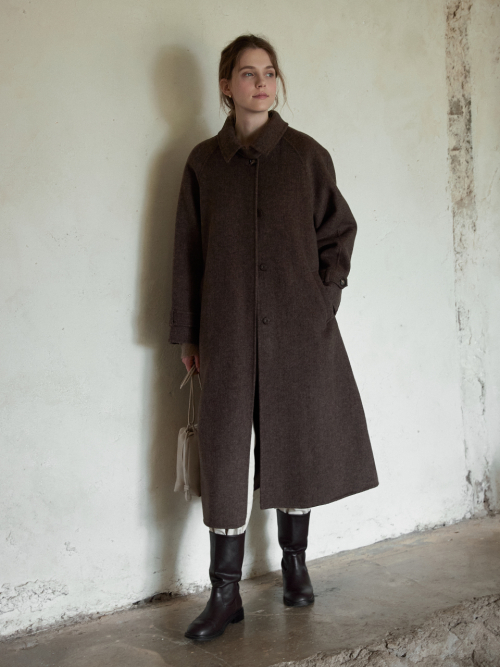 BARRIE wool balmacaan handmade coat_2colors