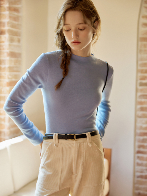 ELIN woolen half pollar knit_5colors