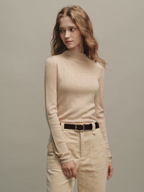 ELIN woolen half pollar knit_5colors