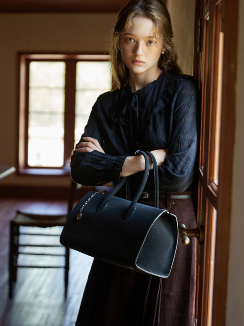 BESSIE tote shoulder bag_BLACK