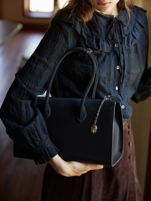 BESSIE tote shoulder bag_BLACK