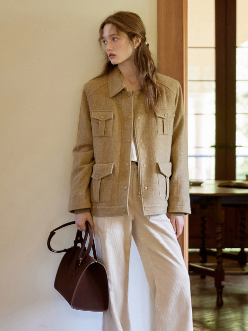 BESSIE tote shoulder bag_BROWN