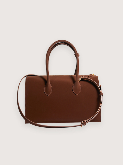 BESSIE tote shoulder bag_BROWN