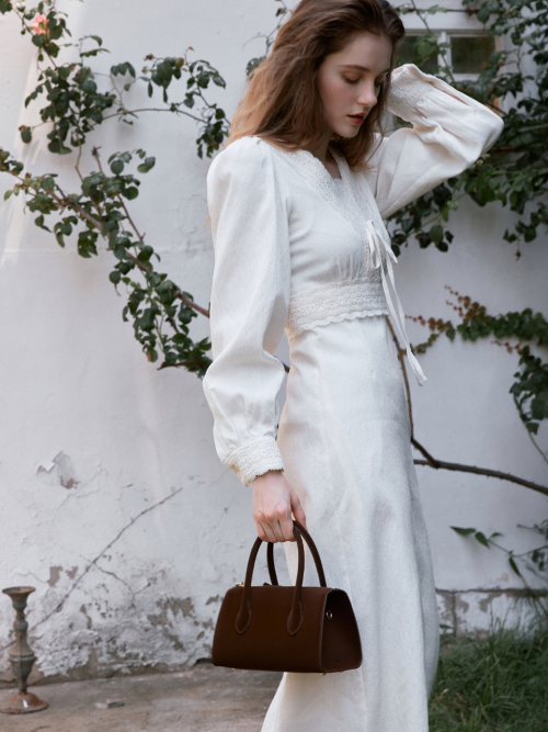 BESSIE mini tote cross bag_BROWN