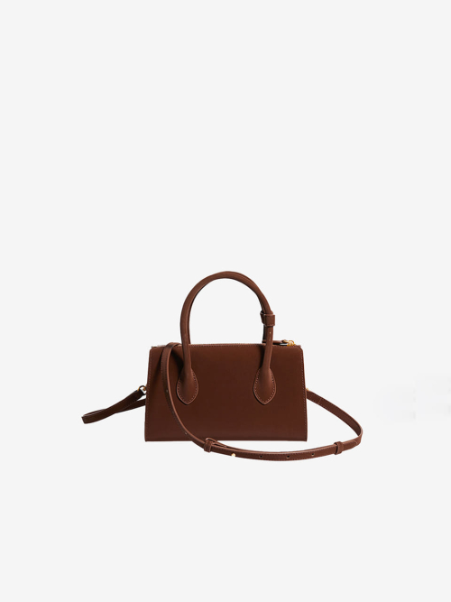 BESSIE mini tote cross bag_BROWN