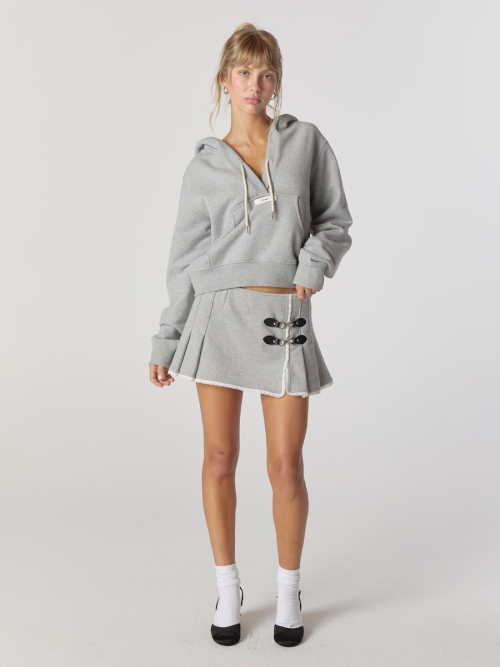 CIAO BUCKLE MINI SKIRT (GRAY)