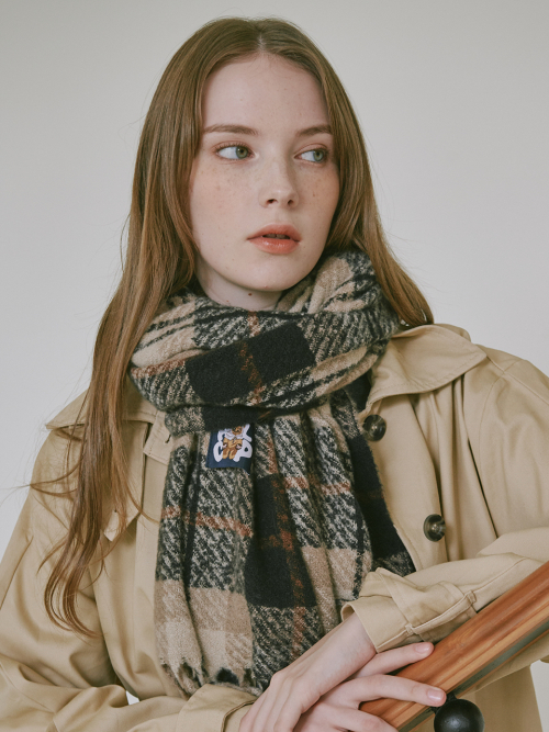 Tartan Check Muffler (Black)