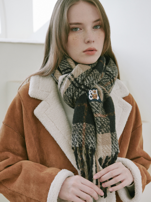 Tartan Check Muffler (Black)