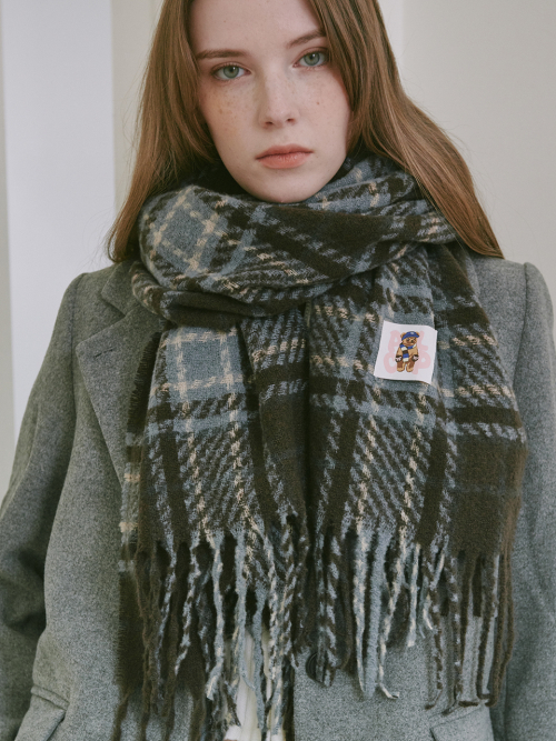 Tartan Check Muffler (Brown)