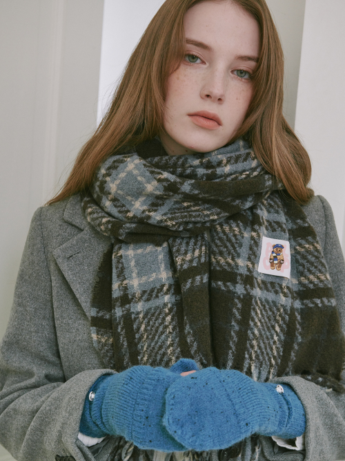 Tartan Check Muffler (Brown)