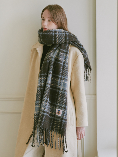 Tartan Check Muffler (Brown)