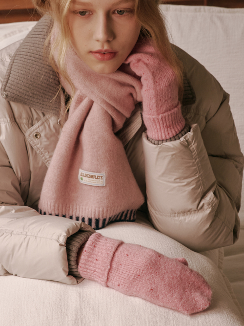 Dot Mitten Gloves (Strawberry)