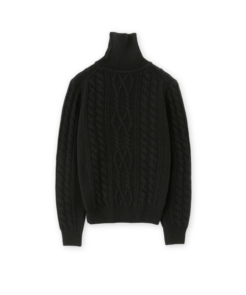 W High Neck Sweater, Black