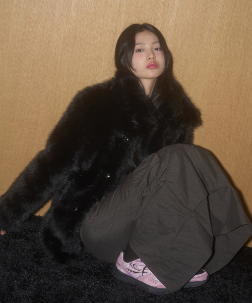 Shearing Fur Jacket Black