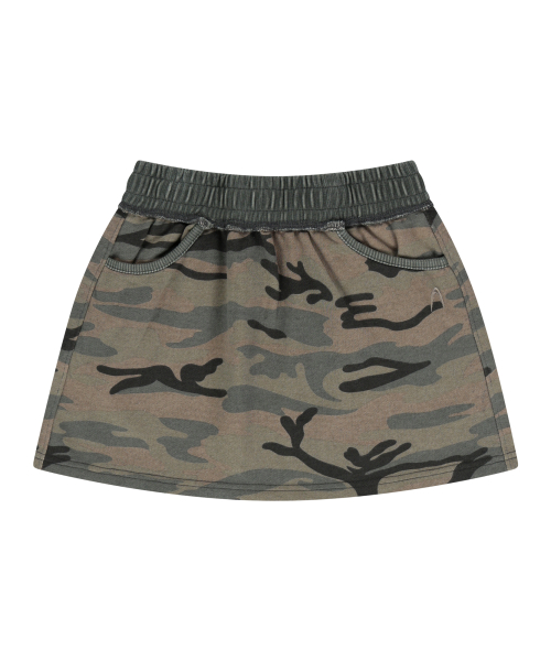 Camouflage Logo Sweat Skirt (Khaki)