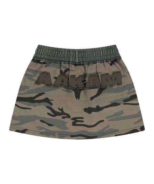 Camouflage Logo Sweat Skirt (Khaki)