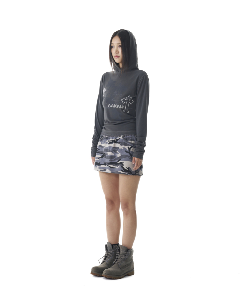 Camouflage Logo Sweat Skirt (Gray)
