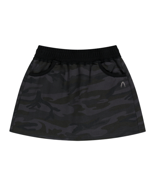 Camouflage Logo Sweat Skirt (Black)
