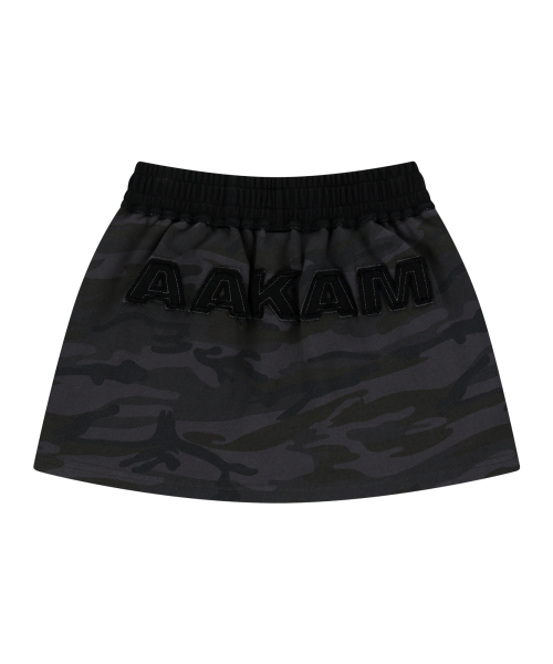Camouflage Logo Sweat Skirt (Black)