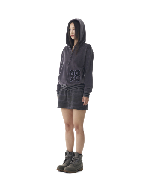 Camouflage Logo Sweat Skirt (Black)
