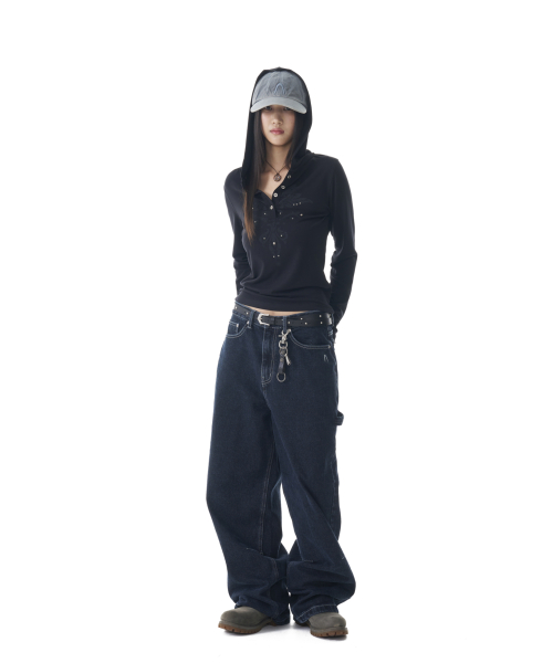 Needlework Carpenter Denim Pants (Blue)