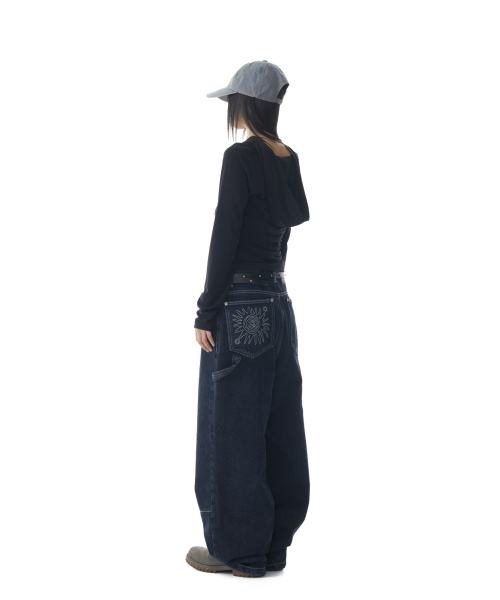 Needlework Carpenter Denim Pants (Blue)
