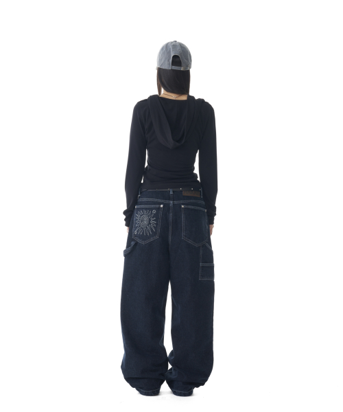 Needlework Carpenter Denim Pants (Blue)