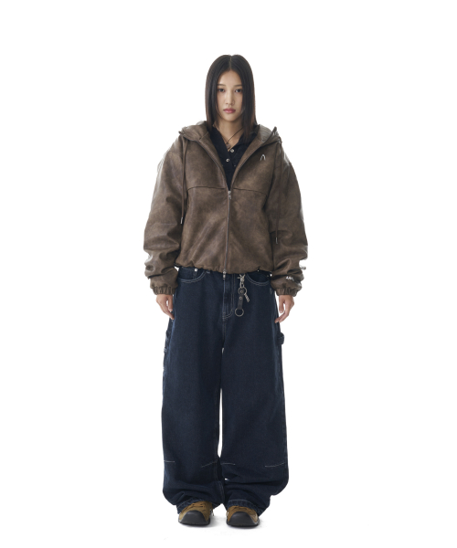 Needlework Carpenter Denim Pants (Blue)