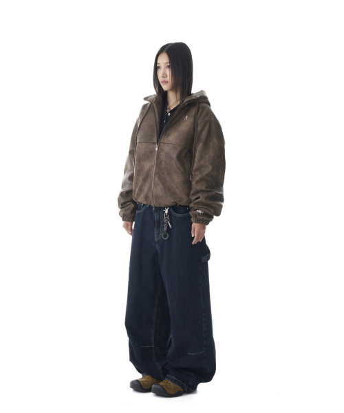 Needlework Carpenter Denim Pants (Blue)